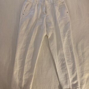 Andrea Jovine Workshop White Linen Pants